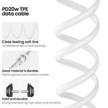 1-2 套 PD 20W 美规插头快速充电器 USB-C 墙式充电器 + 100 厘米数据线，高效数据传输和快速充电线，兼容 14/13/12/11/XS/XR/8/7/6、iPad 系列 - 美規A型插(110-127V) - 查看 3