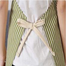 90*65*1厘米亚麻烹饪围裙，带大口袋，厨房烹饪围裙 - 多色 - 查看 5