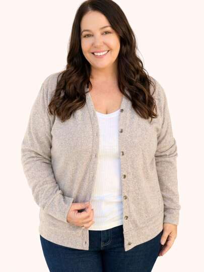 Casaco botões plus size de lanzinha inverno quentinho