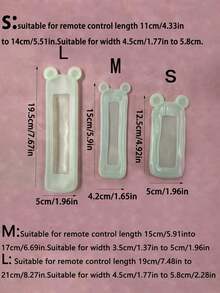 1/3pcs/Set Glow-In-The-Dark Teddy Bear Silicone Remote Control Covers - Fits TV, AC And Calculator Remotes, Easy To Clean, Signal-Friendly, Smooth Surface, Green Semi-Transparent Design, Practical And Fashionable Home Decor, Device Accessories | Signal-Friendly Protective Covers - Multicolor - View 9