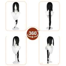 Long Deep Blue Braid Cosplay Wig For Amanai Riko Anime Character Hair Wigs With Bangs+Wig Cap - Natural Black - View 5