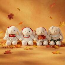 Keylingwd 1 chú thỏ nhồi bông giống thật, thú nhồi bông hình thỏ dễ thương, đồ trang trí phòng trẻ em, quà tặng lễ Phục Sinh, quà Giáng Sinh, quà sinh nhật, đồ trang trí phòng trẻ em. - nhiều màu - Xem 2