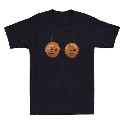 Camiseta de mujer manga corta de verano | Sujetador de Coco Diseño Gráfico Humorístico Regalo Divertido