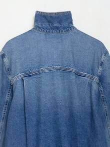 Chaqueta vaquera de estilo minimalista con cuello alto, de moda para mujer, estilo europeo y americano, nueva colección primavera/verano de DEEKA - Azul - Ver 6