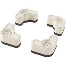 4 Pieces Anti Vibration Pads Support Feet Mat Multipurpose Non Skid Compact Accessories Universal For Washing Machine, White - White - View 8