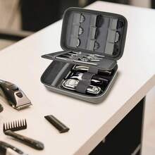 ALKOO Túi đựng dụng cụ cắt tóc, hộp đựng máy tỉa tóc nam, hộp đựng máy tỉa tóc di động, bộ dụng cụ cắt tóc, bảo vệ lưỡi dao và các vật dụng khác của thợ cắt tóc (chỉ bao gồm túi). - Màu xám đen - Xem 7