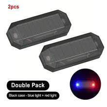 Luz LED de advertencia para motocicleta, lámpara de alarma de  antirrobo para bicicleta y coche, luz intermitente de colisión trasera, 1/2 Uds. ZS1F - 2 piezas azules - Ver 11