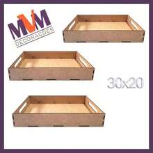KIT 10 UNITS Trays 30x20 Smooth RAW MDF - 彩色 - 查看 1