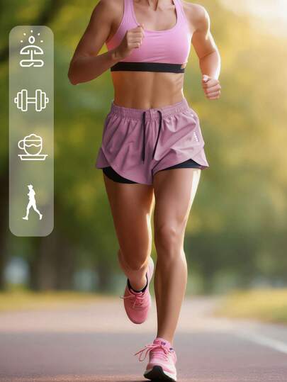 1pc Women's Lightweight Quick-Dry Casual Shorts, Suitable For Summer, Travel, Outdoor, Cycling, Fitness, Yoga, Running