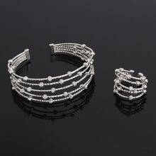 [Saudi Arabia Valentine's Day Gift] 24k Gold-Plated Bohemian Adjustable Bracelet And Ring Jewelry Set, 2pcs Women's Exquisite Jewelry Bracelet, Luxurious And Fashionable Texture, Multiple Styles To Choose From, Making It The Perfect Gift For Your Partner On Valentine's Day And A Fashionable Jewelry For Daily Wear - Multicolor - View 16
