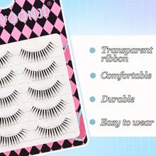 5 Pairs Cartoon Eyelashes, Wet Eyelashes, Eyelash Length 5-12mm, Transparent Stem, Curly, Non-Deformable, Fit Eye Shape, Cute Eyelashes - Spiky Manga Lashes - View 7