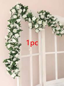 1/3/5 pièces Guirlande de roses artificielles, décoration de salle de mariage, décoration murale pour la maison, la chambre, le salon, la salle de bain, le jardin extérieur, l'école, les fêtes d'anniversaire, la Saint-Valentin, Noël - Multicolore - Voir 6