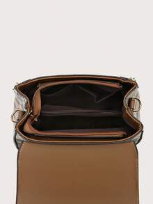 Fashionable Niche One Shoulder Crossbody Handbag, Large Capacity Retro Chic Small Square Bag - Grey - View 7