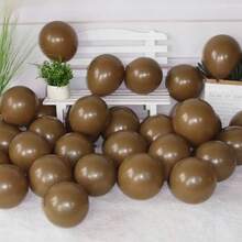 Balony perłowo-białe o średnicy 5, 10, 12 i 18 cali, matowe białe balony, okrągłe perłowo-białe balony lateksowe, kolorowe balony w stylu vintage, odpowiednie na wesela, urodziny, rocznice, imprezy tematyczne z białym tłem, łuki, powrót do szkoły i Walentynki - Kawowy brązowy - Zobacz 8