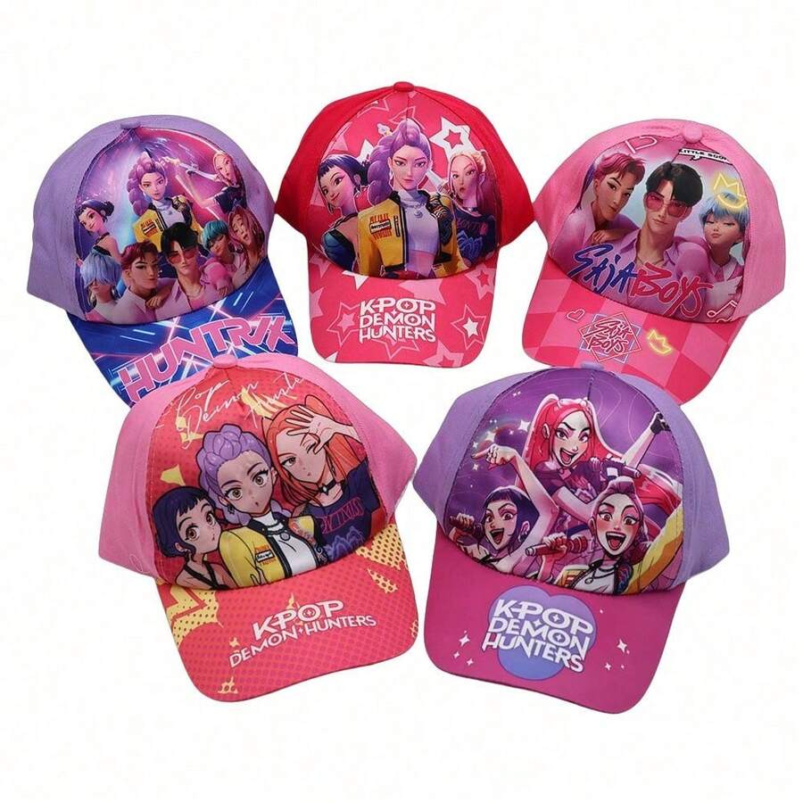 Mattel KpopDemonHuntes New Anime Cartoon Demon Huntress Printed Baseball Cap, Snapback Hat - Multicolor - View 1