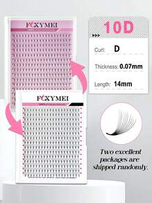 15 pares de extensiones de pestañas postizas precurvadas 3D 6D 10D 12D 14D 16D con base puntiaguda, efecto de pestañas de visón sintético esponjoso y rizado, hechas a mano - D - Ver 39