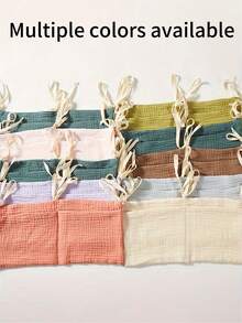 1pc Baby Crib Hanging Storage Bag, Dual Compartment Large Capacity Bedside Organizer, Available In Multiple Colors, Newborn Essentials Storage Solution - Plain Color Baby Storage Hanging Bag - View 8