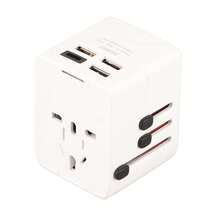 Adaptador de viaje universal, convertidor de corriente con enchufe internacional y múltiples tomas de corriente. - Estrella - Ver 6