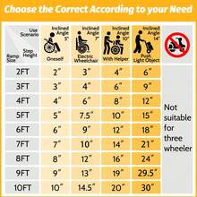 Rampa para Silla de Ruedas de 4 pies/5 pies/6 pies para escalones en casa, rampa portátil de Aluminio con Superficie Antideslizante y Tiras Reflectantes, Capacidad de Peso de hasta 600 Libras - 6 pasteles - Ver 5