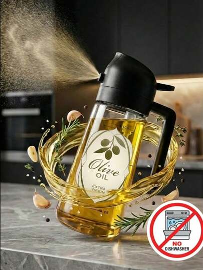 Professional Glass Oil Spray Bottle, Cooking Air Fryer Accessories, Olive Oil Mister With Precise Measurement, 2-In-1 Oil Bottle And Sprayer, Leak-Proof Kitchen Tool For Salad, Grilling, Baking, Healthy Meal Prep, High Pressure Fine Mist Sprayer, Glass Oil Dispenser, Salad Dressing Sprayer, Essential Cooking Gift