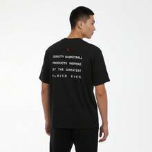 Jordan 男士 AS M J FLT SCRIPT BOXY SS CREW 短袖T恤，针织圆领T恤 TIF3015-010 - 黑色 - 查看 2