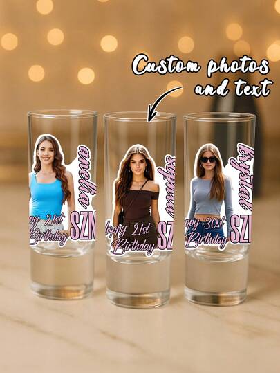 4/9/20pcs Custom Birthday Face Stickers, Customize Photo And Text,Stickers For Birthday Party, Birthday,Stickers For Cups, Birthday Party Favor,Custom Face Sticker Sheet, Party Favors, Custom Sticker, Bachelorette, Wedding, Graduation, Personalized, School Supplies,Back To School,School Supplies,Back To School,School Gift,For Office,For School,For Classroom,For Teacher Gifts