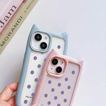 こちらの電話ケースはに適しており、ピンク、ブルー、パープル、ブラックの4COLORがあります。 それは猫耳デザインを特とし、耐久性があり落ちるに強いいです。 また、ギフトに最适なミニマリストスタイルを体現するしています。 そのケースは正確ななカットアウトを用意するえており、 11/12/13/14/15/16シリーズと互換性があり、PRO、PROMAX、PLUSなどのさまざまなモデルに対応しています。 透明なボディに紫のドットがインっているので、個人的な使用に、個性をアピールするため、または思いやりのあるプレゼントとして最适です。 - ブルー - チェックする 7