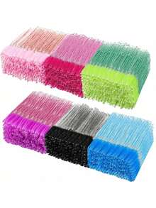 100 Pcs Disposable Mascara Wands Bulk Mascara Eyelash Brush Spoolies Makeup Applicator Eyelash Wands For Eye Lash Extension, Eyebrow Comb, Eyebrow Brush,Eyeshadow Brush,Spoolie,Spoolie Brush - Rectangle - View 1