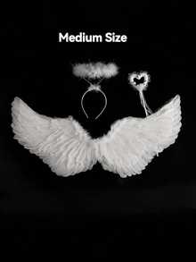 3pcs Angel Wings, Stage Performance Props, Halloween Costume Accessories - White - View 23