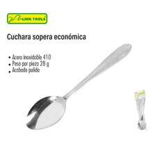 CUCHARA SOPERA 2544 LION TOOLS | UTENSILIO DE COCINA PARA SERVIR ALIMENTOS 12PZA - Plateado - Ver 2
