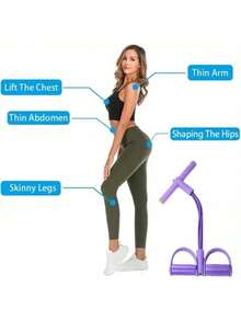 Foot Resistance Band, Suitable For Multiple Body Parts, Home Elastic Pull Rope Foot Resistance Band - Elastic Pull Rope, Suitable For Home Workouts, Yoga Enthusiasts, Improve Flexibility, Maintain Perfect Figure, Resistance Band - Multicolor - View 5