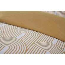 Duvet Cover Set With Matching Pillowcases - Ochre - View 8