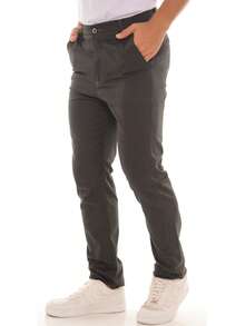 Men's Premium Twill Pants With Welt Pocket And Lycra - Màu xám đen - Xem 1