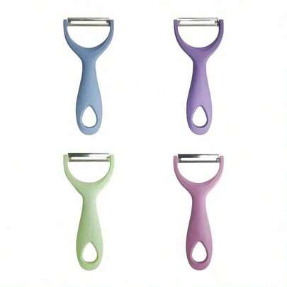 1pc Fruit Peeler, Vegetable Peeler, Creative Peeler, Stainless Steel Peeler, Potato Peeler, Kitchen Peeler For Melon, Pear, Carrots, Kitchen Tools, Kitchen Gadgets, Dorm Essentials