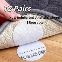 12 cặp tấm dán chống trượt bằng polyamide có thể tái sử dụng | Độ bám dính cao, thích hợp cho nệm, ghế sofa và sử dụng trong gia đình. - 12 đôi - Xem 1