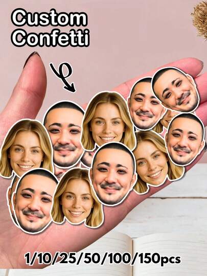 10/25/50/100/150 piezas Papel fotográfico personalizado - Decoraciones de fiesta de cumpleaños personalizadas, Papel fotográfico personalizado, Fotos de cumpleaños personalizadas, Fiesta de despedida de soltero/soltera, Decoraciones divertidas con fotos, Recuerdos de fiesta de despedida de soltero/soltera, Regalos personalizados, Actividades artísticas para niños
