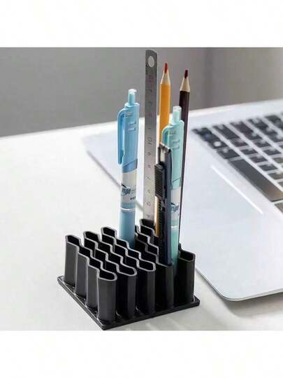 1pc Office Supplies Organizer Rack, Gel Pen Display Stand Pen Holder, Desktop Stationery Storage Rack For Office