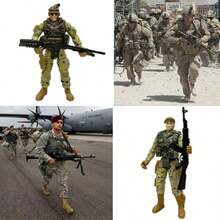 SCAHOW 6pcs Military Action Figures Soldier Toys For 3 4 5 6 7+ Year Old Boys Amy Men Action Figures Playsets With Accessories Gifts For Toddlers Christmas Stocking Stuffers Party FavorRelieve Stress, Relieve Stress, Boring Toys - 如圖所示 - 查看 6