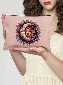 这款手提包兼化妆包饰有神秘的日月图案，可用作护肤品收纳包，大容量时尚简约亚麻材质，适合户外野餐、聚会、旅行和购物。这款大号包包也适合学生和返校学生使用。图案包含阿拉伯语、中东元素、斋月、星月、油灯、骆驼和阿拉伯祝福语。斋月吉祥 (Ramadan Mubarak)、斋月吉祥 (Ramadan Kareem)、奉至仁至慈的之名 (Bismilah)、开斋节快乐 (Eid Mubarak)、开斋饭 (Iftar) 和情人节礼物。 - 彩色 - 查看 13