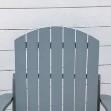 Adirondack Garden Chair With Cup Holder, Solid Wood Garden Lounge Chair, Dark Grey, 97 X 72.5 X 93 Cm, Ideal For Balcony And Terrace. - Mint Green - View 8