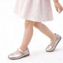 Girls' Ballet Flats, Sizes 20 To 34, Direct From The Factory. Christening Shoes. - Silver - View 2