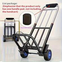 Heavy Duty Adjustable Hand Truck | With Anti-Slip Gel Pad And Ergonomic Cushioned Handle, Durable Nylon Straps And Cover - Compatible With Dollies, Furniture, Warehouse, Delivery Vehicles - Cushioning Pad - View 2