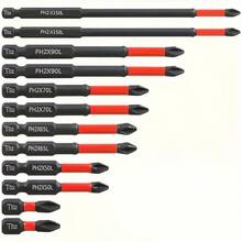 12pcs Professional Anti-Slip Drill Bit Set - S2 Impact Drill Bits | 1/4" Hex Shank, Suitable For Electric/Manual Screwdrivers (Magnetic Holder, Essential For Home/Auto/DIY) - Multicolor - View 13