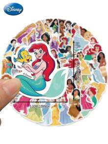 Disney 50张官方公主系列防水卡通贴纸，可用于装饰水瓶、电脑、保险杠、卧室、橱柜、汽车、滑板、手机、头盔等。适合作为生日礼物、复活节彩蛋填充物、圣诞袜填充物和派对礼品。 - DSN-006 - 查看 3