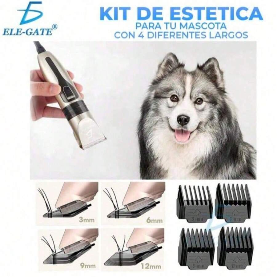 ELE-GATE Máquina Rasuradora Cortadora Pelo Para Perros Mascotas - Multicolor - Ver 1