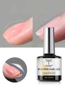 Gel transparente COLOURSMILE para realzar las uñas, extensiones de gel, base de gel en un solo frasco, extensiones de uñas de gel UV-LED, ajustable - Multicolor - Ver 10