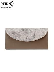 MIYIN Women's Fashion Multi-Functional Large Capacity Credit Card Clutch Wallet, Contrast Color Design Minimalist Long Wallet, ID Card Cash Holder, Suitable For Business, Commuting, Birthday Party, Anniversary, Valentine's Day Gift - Coffee Brown - View 6