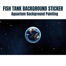 星空主题鱼缸背景画,水族箱背景贴纸,水族箱背景板,爬行动物栖息地背景贴纸,鱼缸装饰,高清品质,PVC材质,适用于海水、淡水、溪流、水草缸背景,鱼缸/水族箱配件 - A - 查看 9