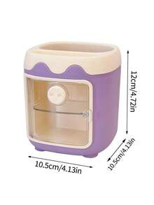 1个多功能可爱猪鼻子笔筒，办公桌收纳盒，大容量储物桶，返校礼物，附赠随机颜色贴纸 办公桌配件 桌面配件 办公用品 办公装饰 办公桌配件 桌面配件 办公配件 - 長方形 - 查看 3