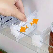 8/4/2 piezas Organizador ajustable y expandible para refrigerador, estante divisor para almacenamiento de bebidas, condimentos y suministros de cocina - Multicolor - Ver 2